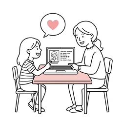 先生選びのイラスト